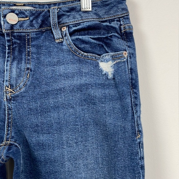 Dear John Liam Straight Mid Rise Cropped Jean Women's 27 Holes Distressing - Picture 3 of 16